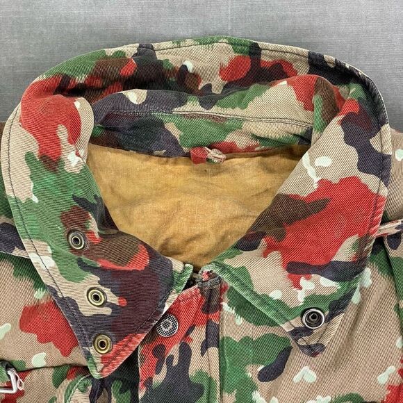 Swiss Army Coat Alpenflage Camouflage M70 Heavy Combat Field Jacket Hooded 46 - Picture 7 of 14